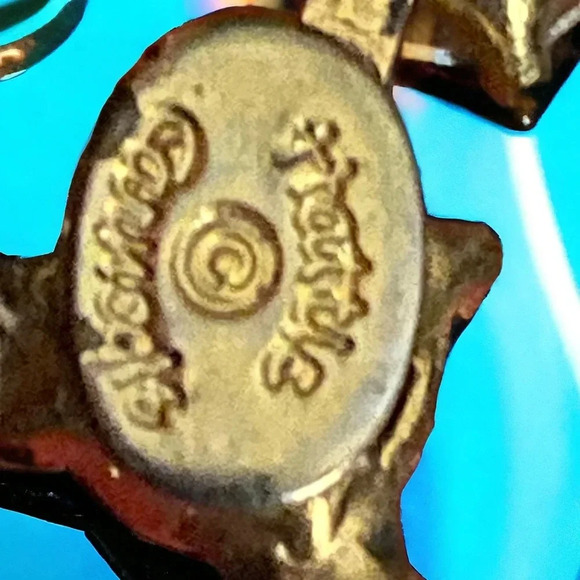 Vintage Hattie Carnegie AB Aurora Borealis Rhinestone Collar Gold Tone Necklace - Picture 8 of 8